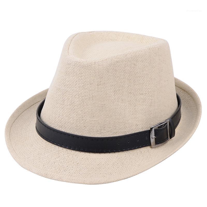 

Summer hat men's fashion hat women's sun British gentleman jazz1, Black