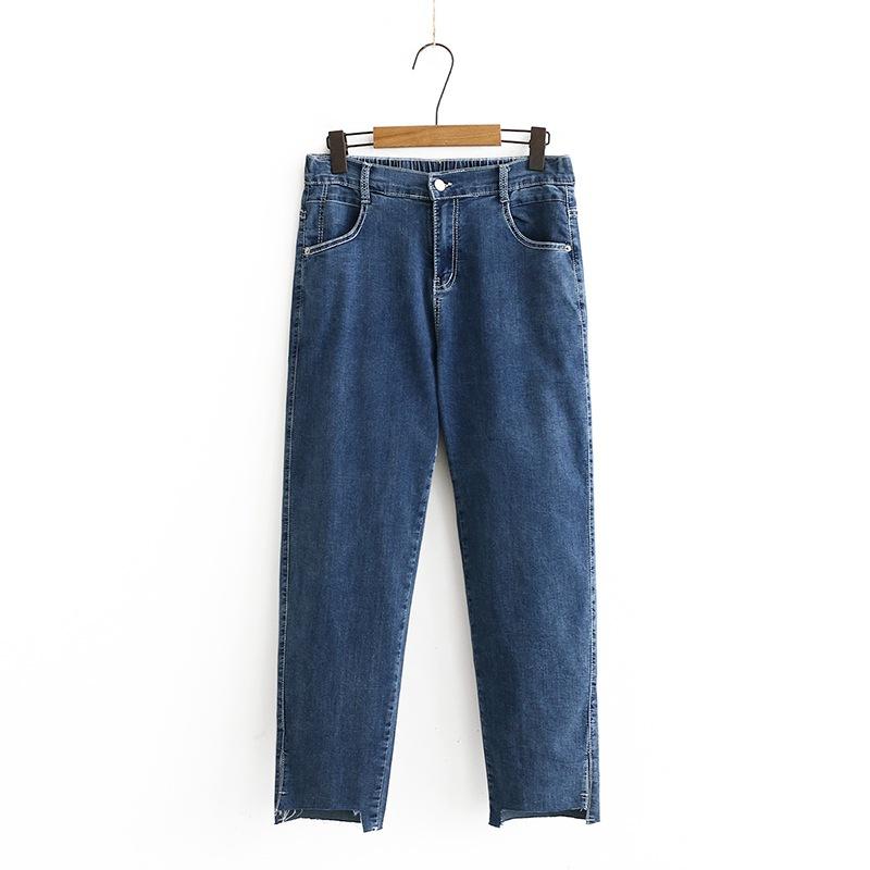 

Plus Size Women's -4XL Stretchable Jeans Casual Large Size Slim Blue Denim Pants