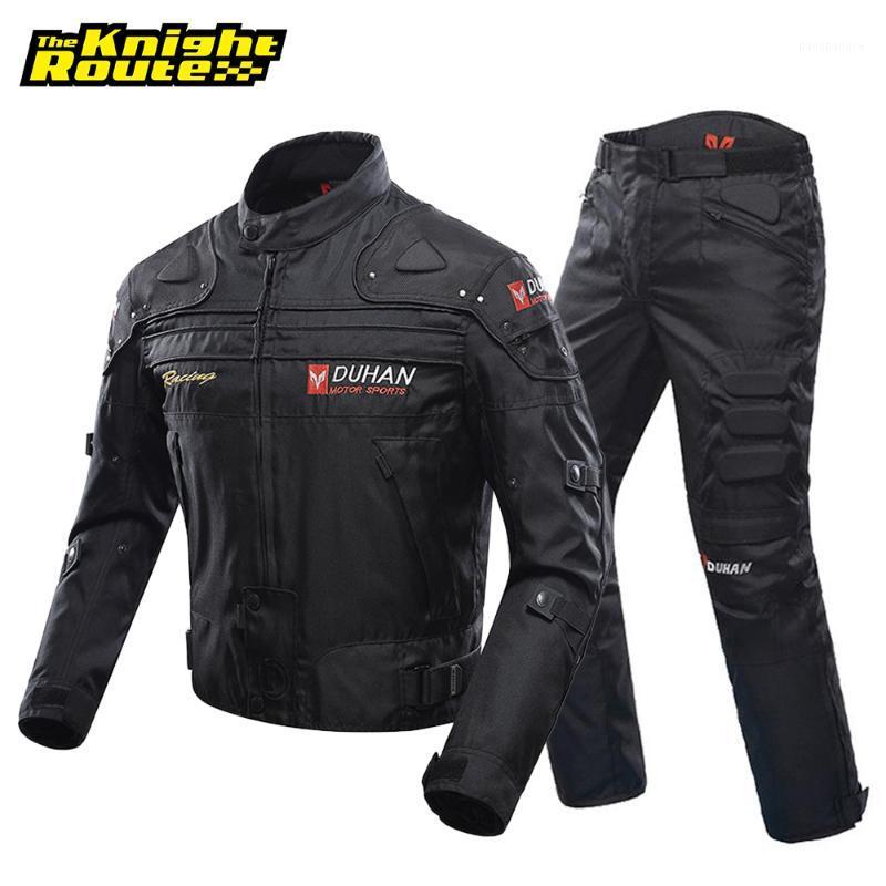 

DUHAN Windproof Motorcycle Racing Suit Protective Gear Armor Motorcycle Jacket+Motorcycle Pants Hip Protector Moto Clothing Set1