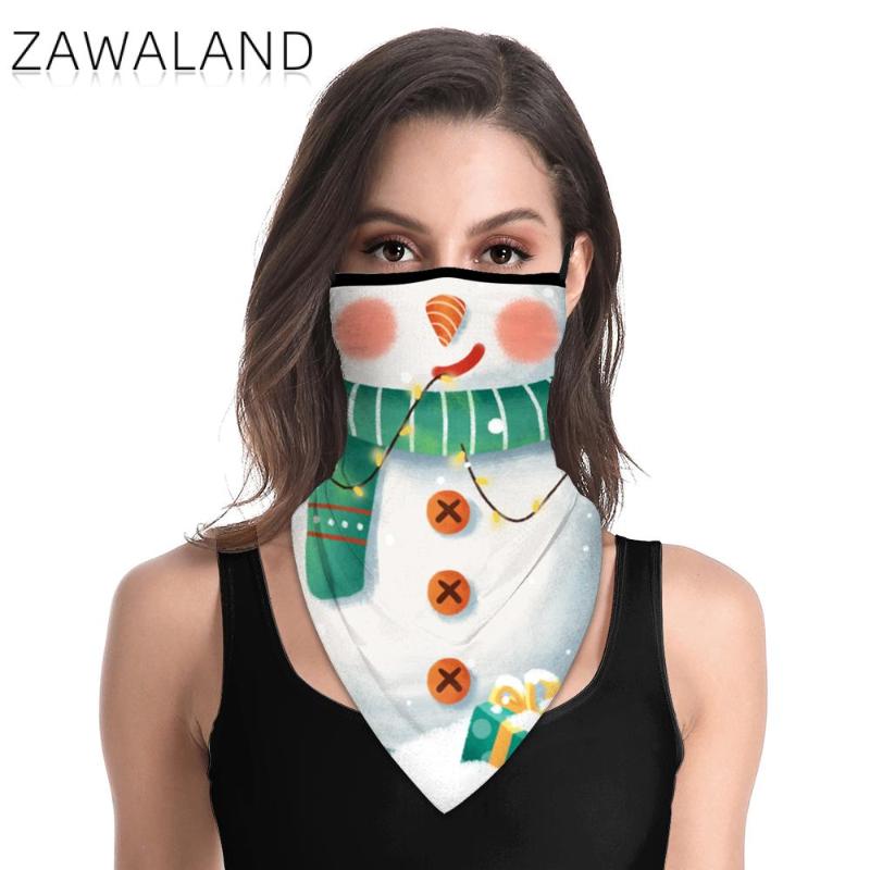 

Zawaland Funny Snowman Printed Balaclava Bandana Unisex Men Women Face Scarf Fishing Ski Snowboard Triangular Scarves