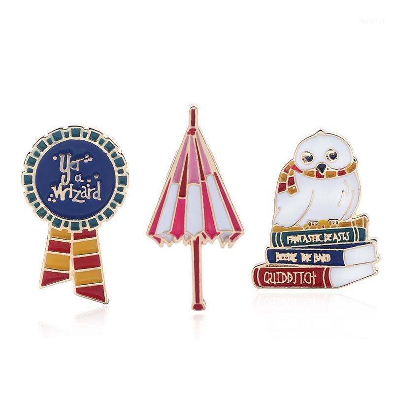 

Pins, Brooches HP Jewelry Accosorries Hedwig Unbrella Brooch Pins Vintage Enamel Metal For Clothes1