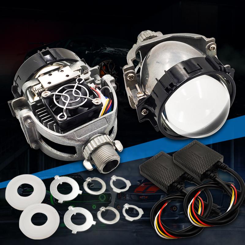 

Bi Led Projector Lens H7 H4 H1 9005 9006 H13 9004 9007 LED Headlights For Cars Angel Eyes Halo Rings Running Lights Retrofit DIY