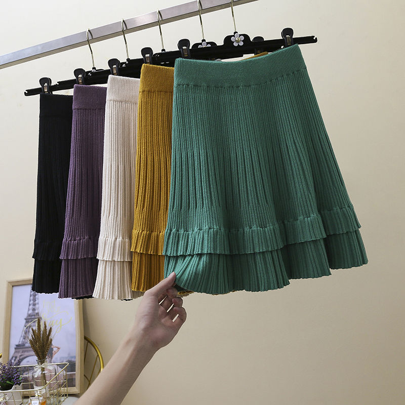 

2021 autumn New winter high-waisted double-sided women with short female hip skirts crocheted y301 JA27, Heise