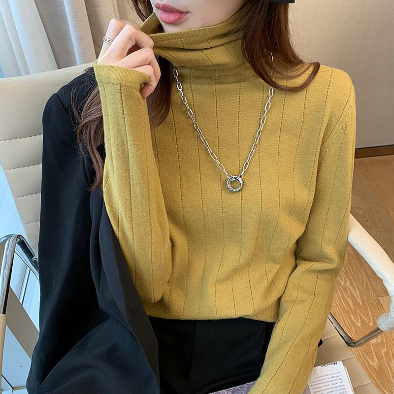 

Women's Sweaters AOSSVIAO 2022 Cashmere Sweater Women Turtleneck Pullovers Top Solid Korean Lady Jumper Oversized Winter Wool Knit Soft, White;black