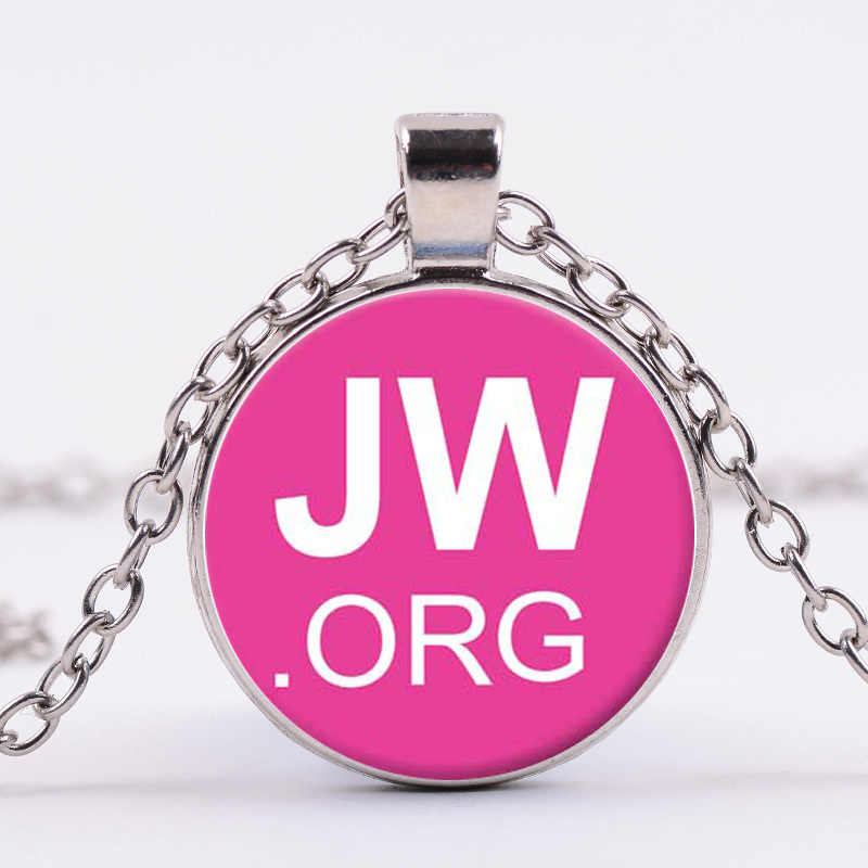 

Simple Design Jw.org Series Necklace Jehovah's Witnesses Elegant Butterfly Flower Glass Picture Long Chain Charm Jewelry