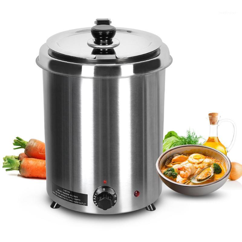 

300W Electric 5.7L Stainless Steel Soup Warmer Pot Stockpot Buffet Cafeteria Restaurant Soup Pot Heating Furnace Machine1