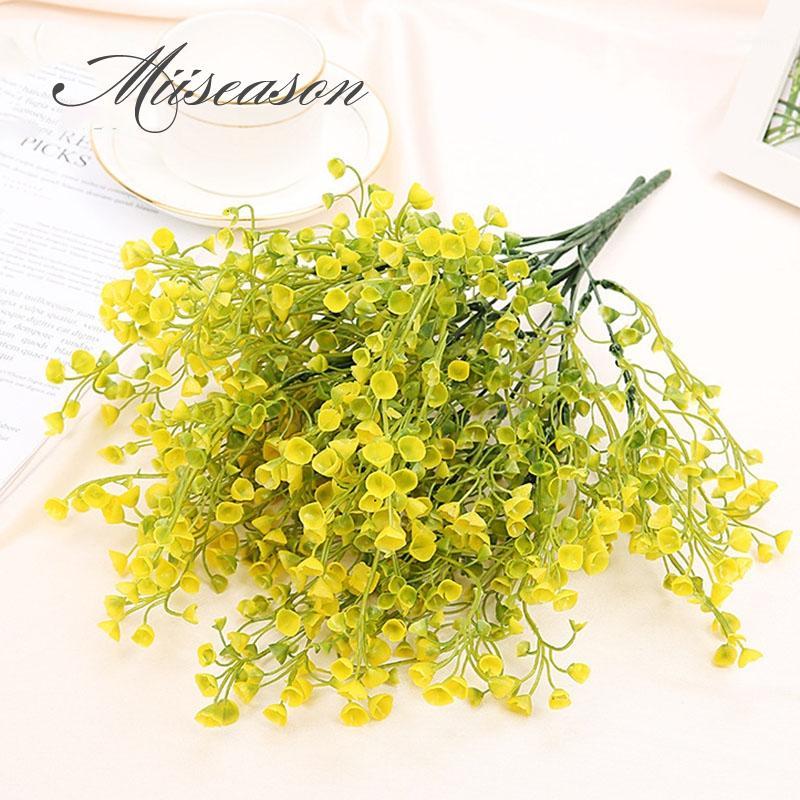 

1 Bouquet DIY Artificial baby's breath Flower Gypsophila Fake Silicone plant for Wedding Home Party Decorations mantianxing1, Purple