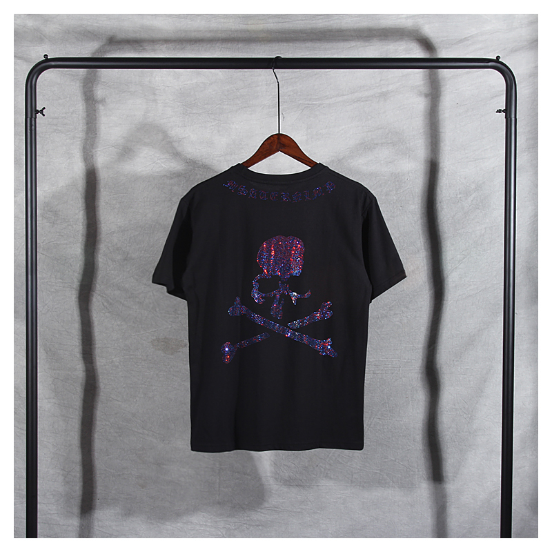 

2021 New Luxury Mastermind Mmj Skull Bone Diamond t Shirts Couple T-shirt Street Hip Hop 100% Cotton T-shirts Tee Top Men Xcye, White