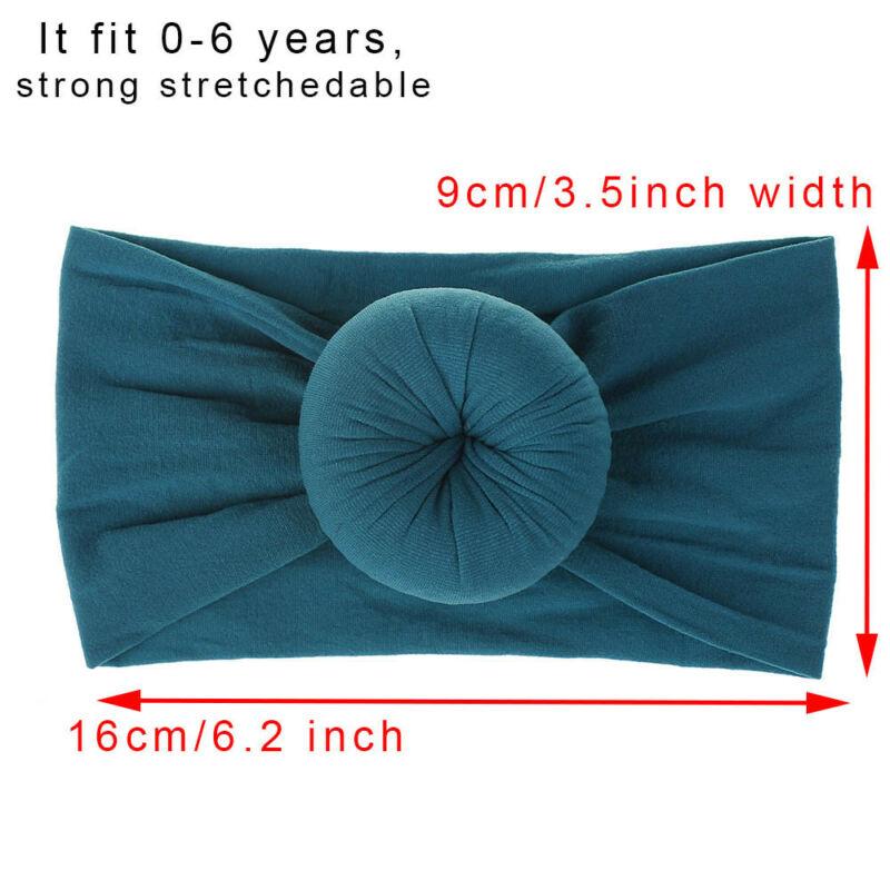 

2020 Imcute 0-6Y Girls Kids Baby Nylon Bow Hairband Headband Stretch Turban Knot Head Wrap New Knit Headwear Gifts 21 Colors, Black