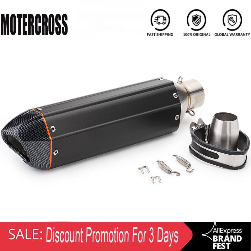 

Universal Inlet 51mm Motorcycle Exhaust Muffler Carbon Fiber Motorbike Muffler Exhaust Escape End Pipe with DB Killer