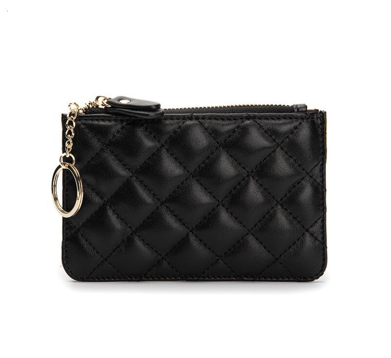 

Fashion Genuine Sheepskin Leather Key Pouch Women lattice Thread Zippy Short Wallet Card Holder Purses Clutch Small Coin Purse Hand Bag ge8, Pink