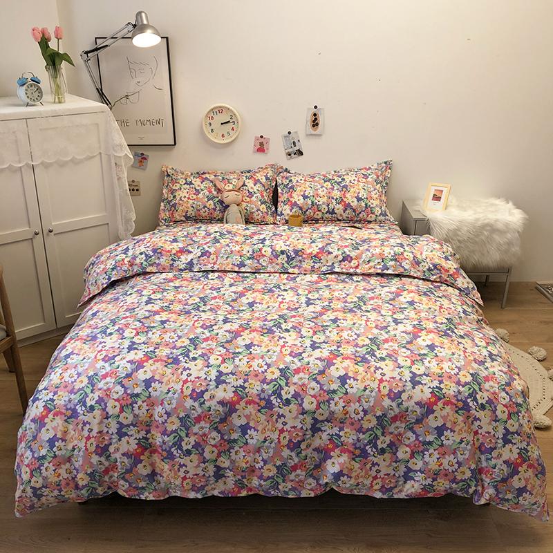 

Color dots shadow Bedding Set Duvet Cover+ Flat Sheet+Pillowcase 2/3/4/5PCS Single Full Queen King Family Size, J-l12