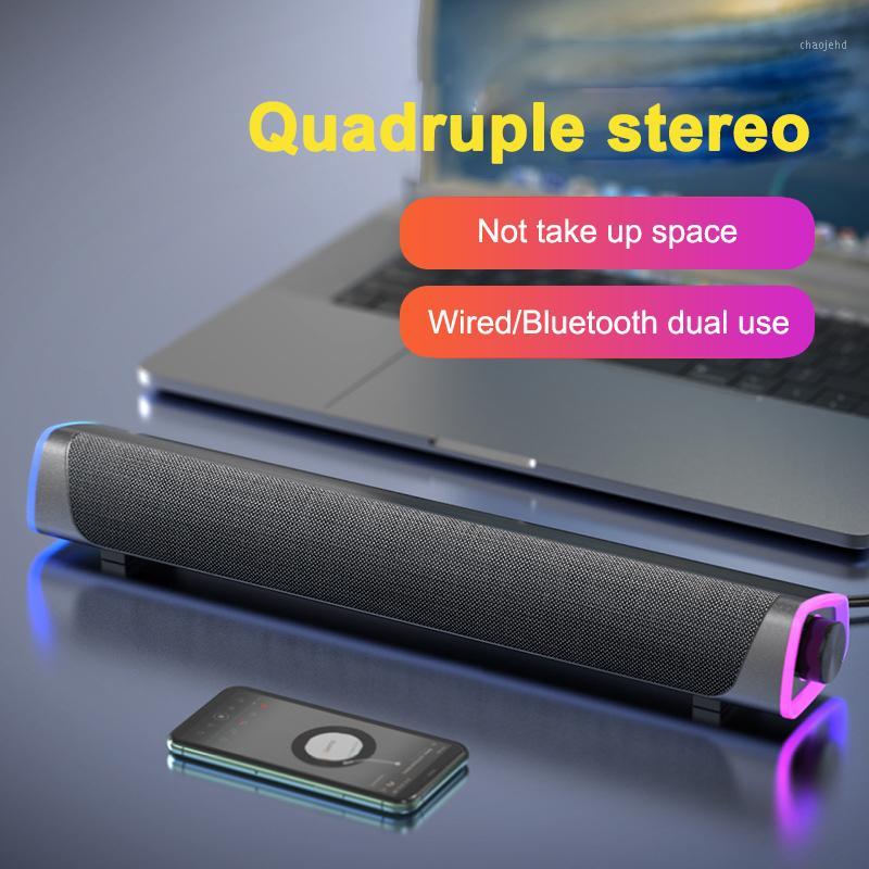 

Bluetooth Speaker Soundbar Stereo Bass Wired Aux Audio Wireless Subwoofer Soundbar for TV PC for Home Theater1