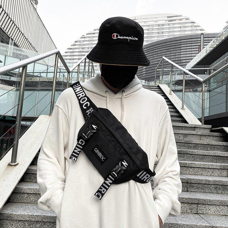 

New Solid Color Chest Bag Men Waist Bag Fashion Designer Casual Mens Small Shoulder Student Shoulder Sports Waist Women, White