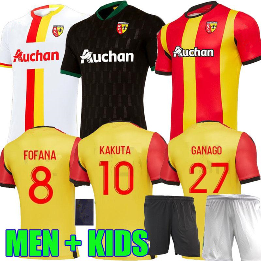 

20 21 RC Lens soccer jersey maillot de foot FOFANA GANAGO Kakuta Gradit Fortes Perez 2020 2021 home away third MEN KIDS kit football Shirt, Colour 2
