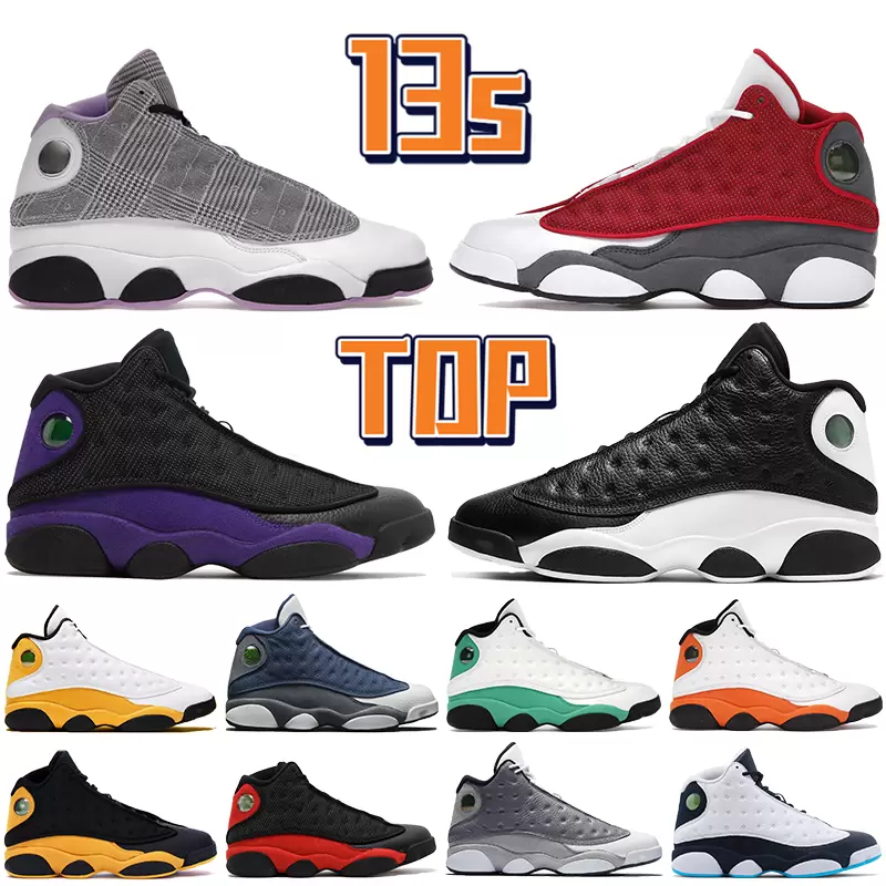 

2022 13 13s mens Basketball Shoes Houndstooth red flint black court purple obsidian luniversity gold starfish reverse he got game women sneakers men trainers, 23