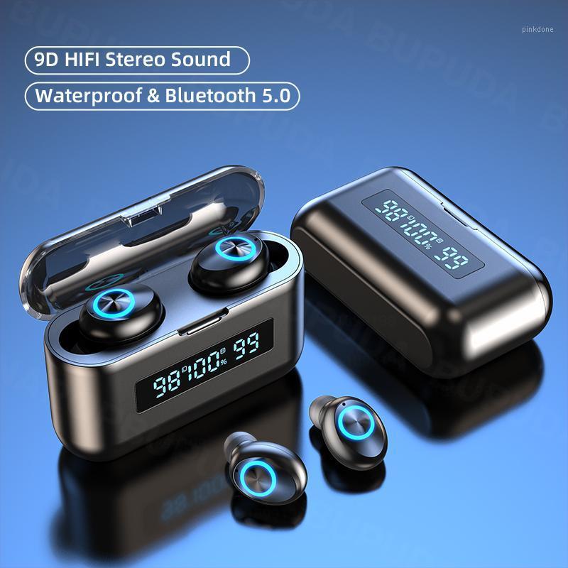

Bluetooth Wireless Headphones for Phone Sports Waterproof TWS Bluetooth Earphones with Microphones 3D HiFi Stereo Music Earbuds1, Black