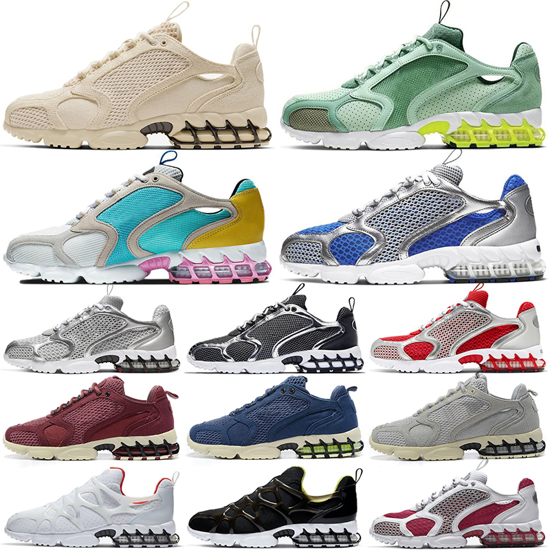 

zoom spiridon caged 2 men women running shoes Metallic Silver Varsity Royal fashion designer mens womens trainers outdoor sports sneakers, 36-45 track red