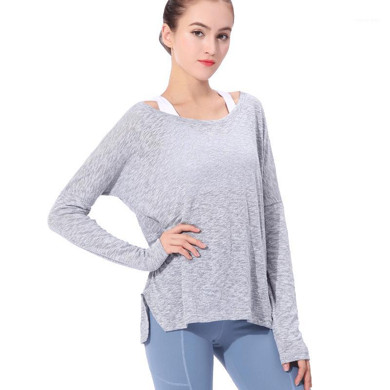 

Spring and Summer Long Sports Yoga Clothes Running Fitness Women ' Long-Sleeved Loose Breathable Quick-Drying Long Shirt Women1, Pink