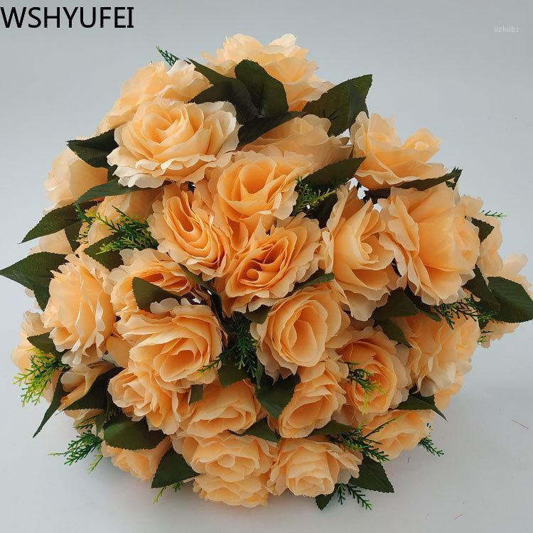 

Imitation true rose bouquet wedding flower arrangement party decorations table decoration photo studio shooting props WSHYUFEI1, 35x40cm