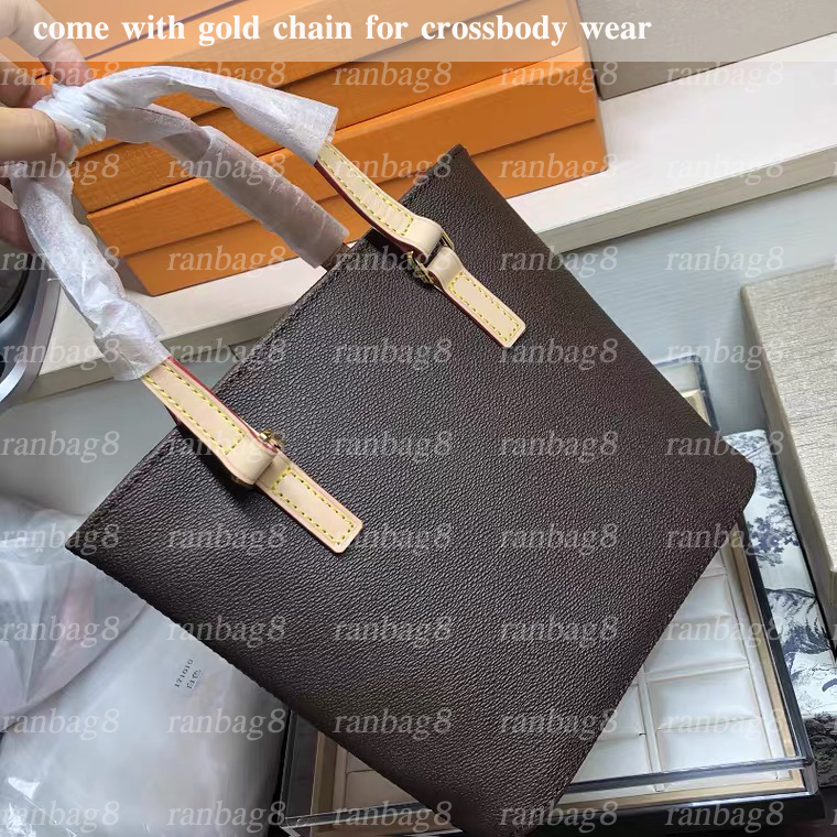 

Women's Fashion Vavin Handbag with gold Chain for cross body Bag 23cm Flower canvas handle Tote dust bag lady purse small shoulder bags, Red