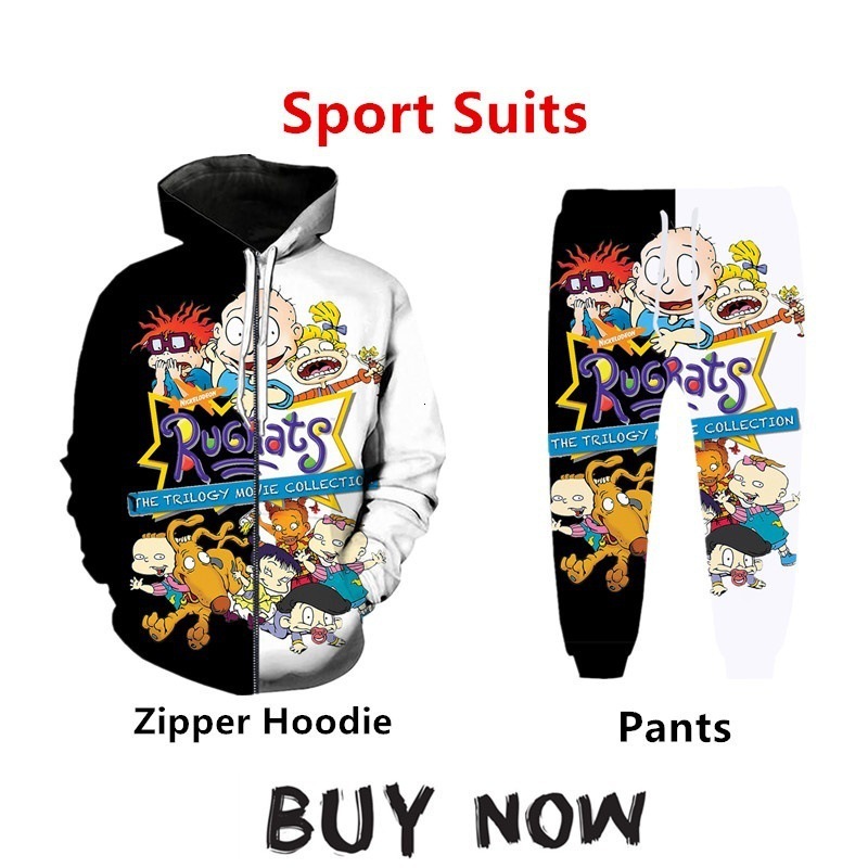 rugrats moletom com capuz men