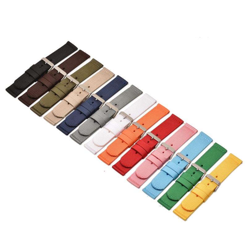 

Watch Bands Quick Release 18mm 20mm 22mm Nylon Strap Replacement Universal Canvas Watchband Smart Bracelet With Spring Bar