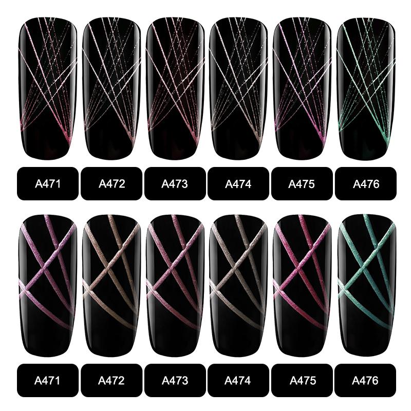 

Hybrid Varnishes Nail Art 5ML Metal Spider Vernis UV Gel Design Line Drawing Painting Primer Semi Permanent Gel Polish, A482