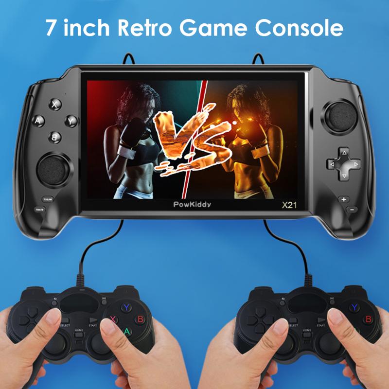 

POWKIDDY X21 7 inch Pocket Game Console Built-In 3000 Video Games Linux Portable Retro Classic Handheld Dual Game Player