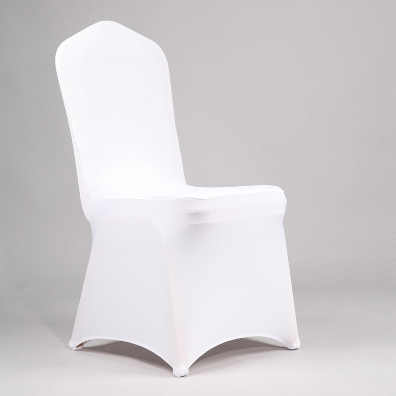 

100Pcs Cheap Universal White Spandex Wedding Chair Covers for Party Banquet Hotel Dining Stretch Elastic Polyester Cover Chair Y200104
