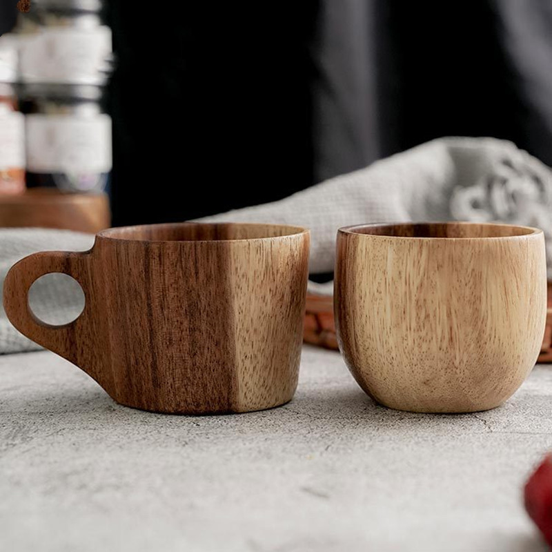 

2021 New 101-200ml Whole Wood Coffee Tea Mug Beer Water Bottle Cup Pg8s