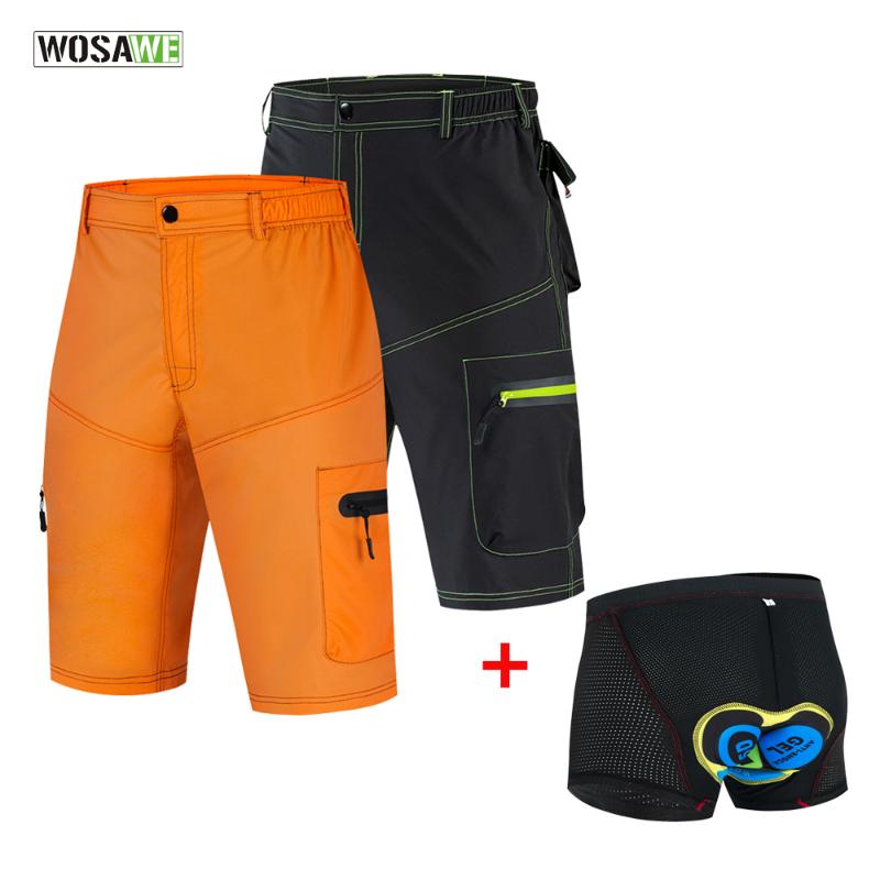 

WOSAWE Men Cycling Bermuda Shorts Mountain Downhill Bike Short Pant Running Bicycle Ciclismo Cycling Shorts