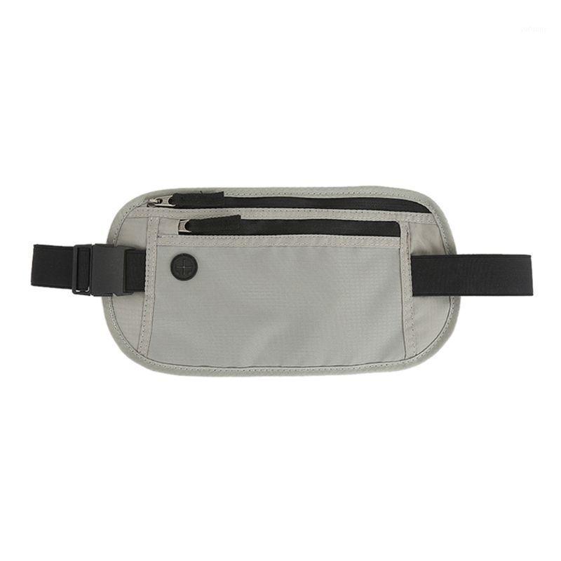 

Unisex RFID Blocking Slim Waist Fanny Pack Belt Phone Pouch Travel Hip Purse 20CA1, Black