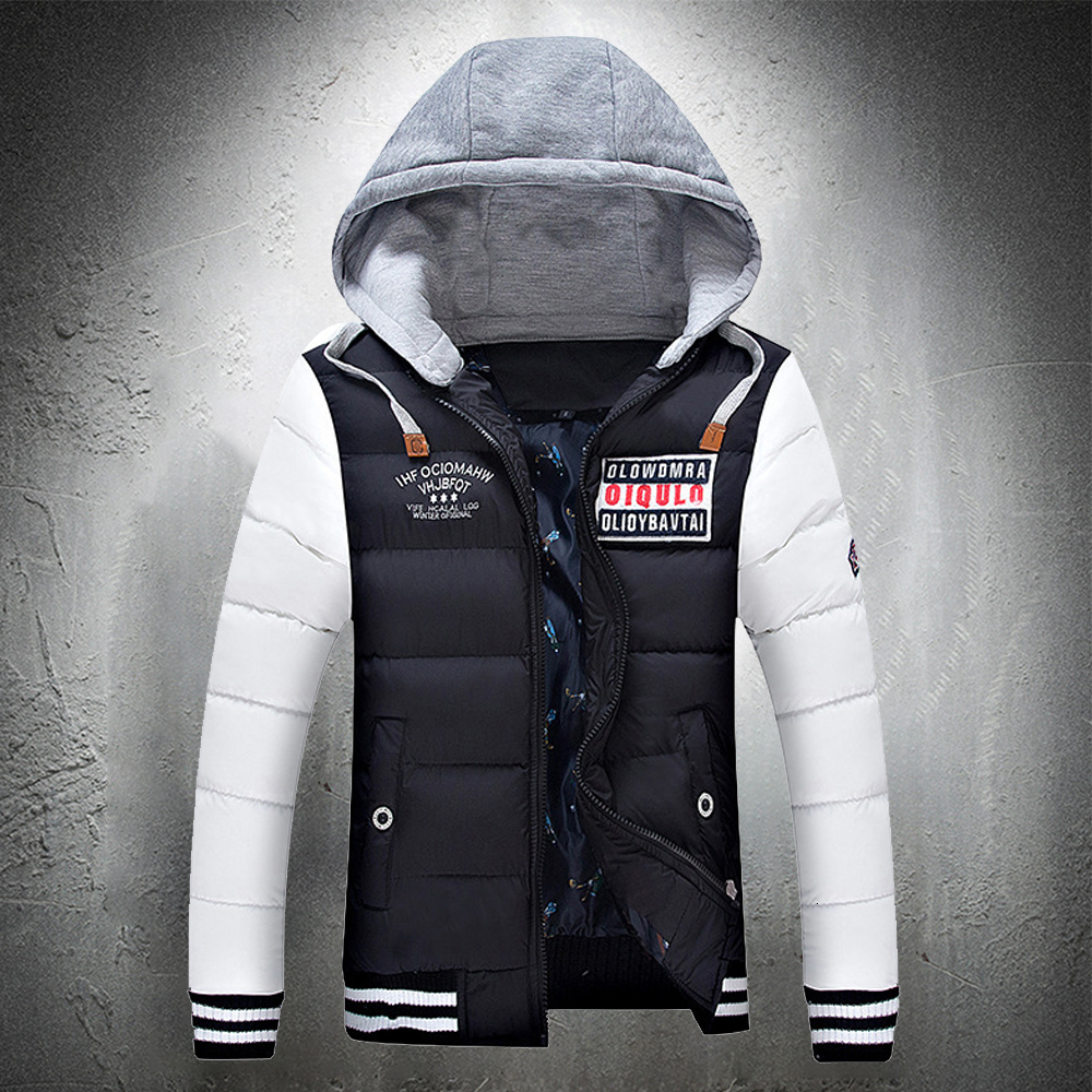 

2021 New Autumn Cotton Padded Men Hooded Bubble Jacket Sports Wear Fall Slim Fit Coat Fashion Clothes MWPU, Orange