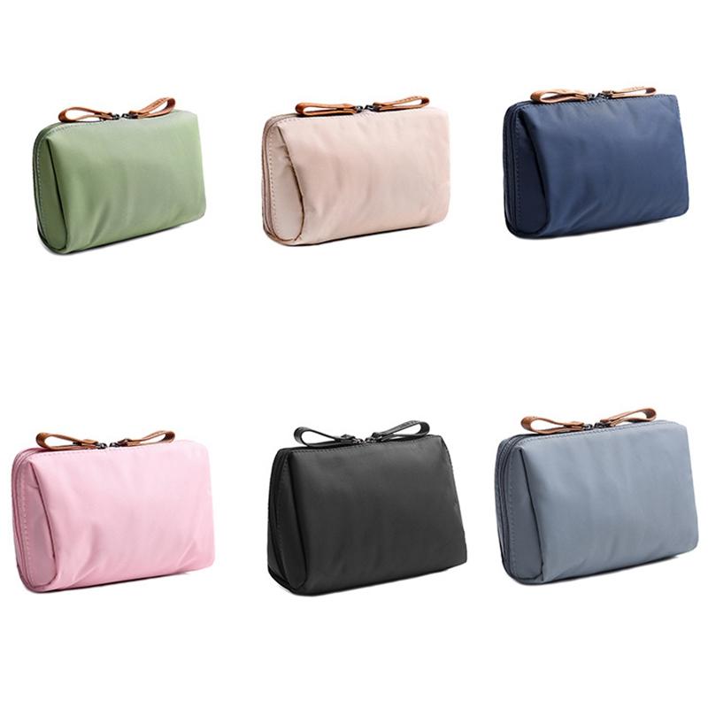 

Solid Cosmetic Bag Korean Style Women Makeup Bag Pouch Toiletry Waterproof Makeup Organizer Case Necessaire, Gray