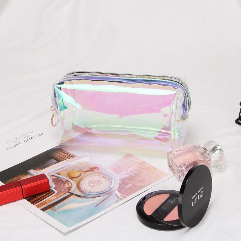 

Cosmetic Bag Laser Fashion Cosmetic Bags purses handbags transparent fashion LASER waterproof zipper New pattern factory Female1, Laser pu gold
