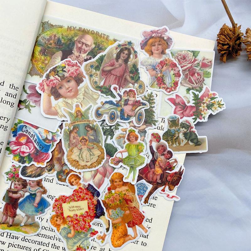 

20pcs/set Vintage angel sticker DIY scrapbooking base collage mobile computer diary happy planner decoration sticker