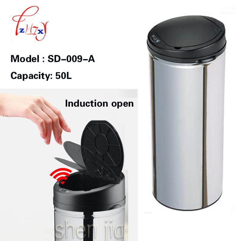 

50L Touchless Automatic Garbage Stainless Steel Garbage Bucket Car Small Kitchen Sensor Ecological Bin SD009-A1