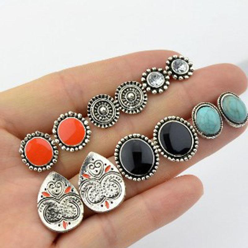 

Women's Earrings Set 6 PCS/ Set Bohemian Stud Earrings for Women Fashion Jewelry 2021 MX0102