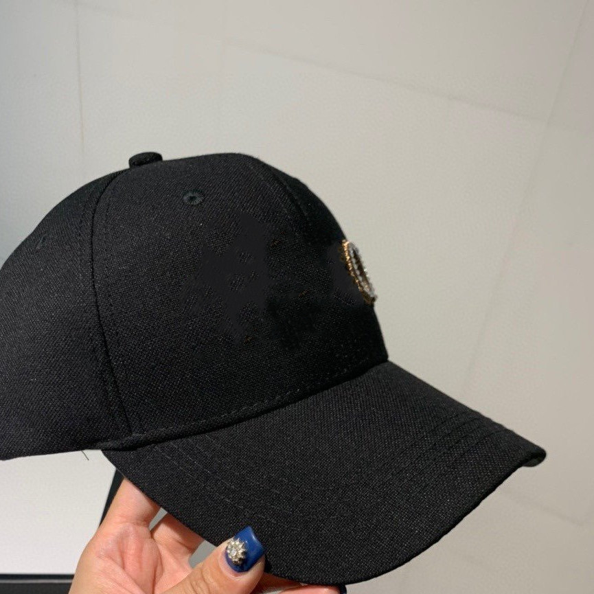

Fashion Baseball Cap for Unisex Casual Sports Letter Cap New Products Diamond Sunshade Hat Personality Simple Hat, Black no box