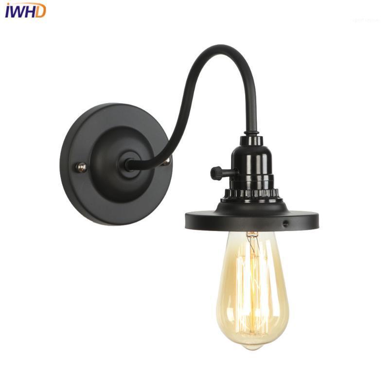 

IWHD Iron Nordic LED Wall Lamp Edison Switch Wandlamp Loft Vintage Industrial Wall Light Home Lighting Applique Murale Luminaire1