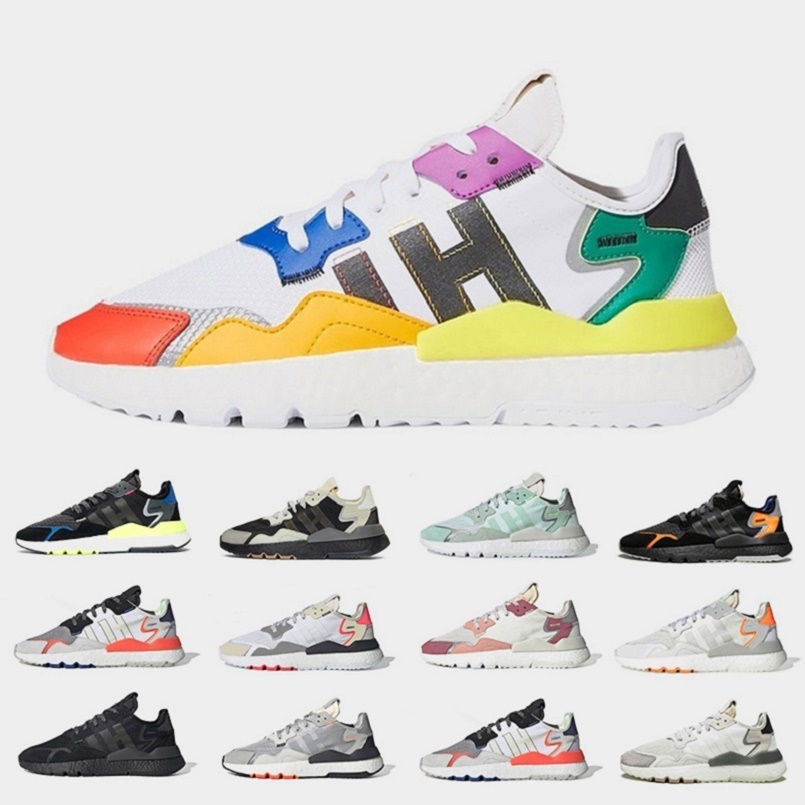 

Hot sale Pride Nite Jogger Night Mens Running Shoes Grey Crystal White red Signal Green SNS Cloud White Grey Men women sports sneakers, Ice pink