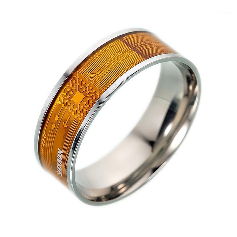 

8 Sizes Unisex Full Transparent Digital Ring Smart Connection Android Phone NFC Smart Chip Ring Titanium Steel Rings Jewelry VL1