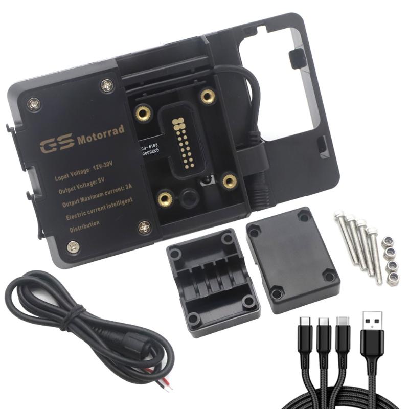 

Motorcycle Phone Holder For R1200GS R1250GS Stand Clip Mount Support soporte movil moto For ADV F750 850, Black