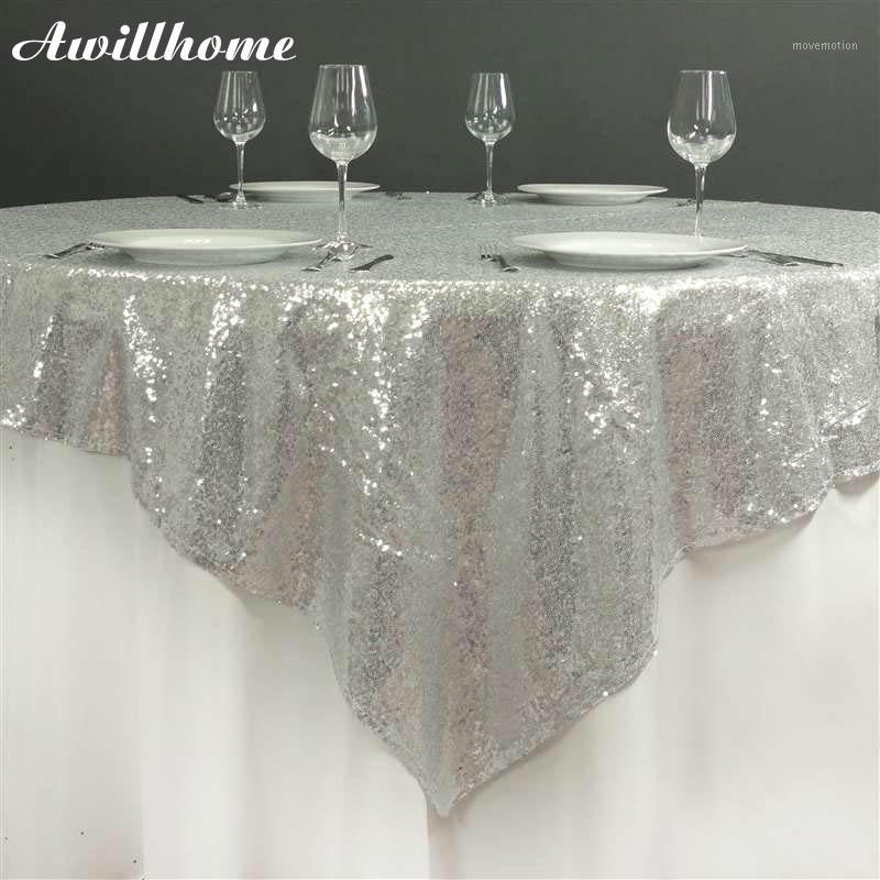 

72" SEQUIN Square Overlay For Wedding Banquet Catering Party Table Decorations 10 PCS1, Red