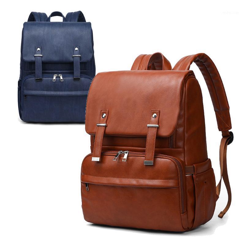 

New Unisex Fashion Quality PU Leather Baby Diaper Bag Backpack+Changing Pad+Stroller Straps1, Camel