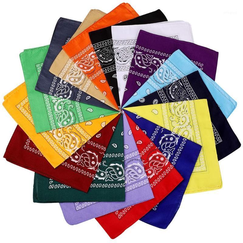 

Scarves 16pcs Unisex Men Women Cotton Bandana Hairband Cowboy Mens Biker Sports Headwear Wrist Hairwrap Double Sided Head Wrap Scarf#g301