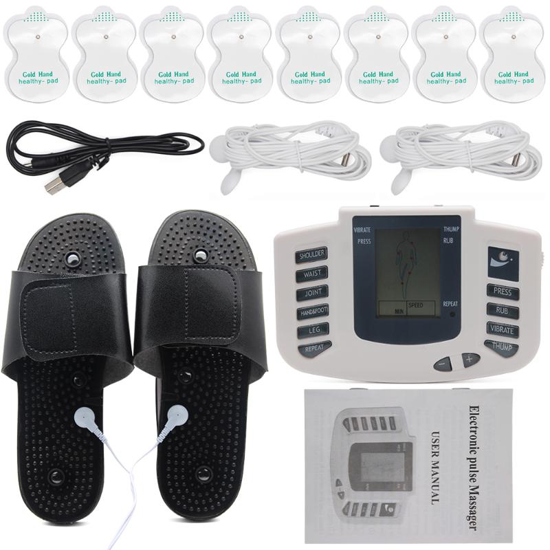 

Tens Massager Digital Therapy Acupuncture Pads Machine Massage Shoes Set