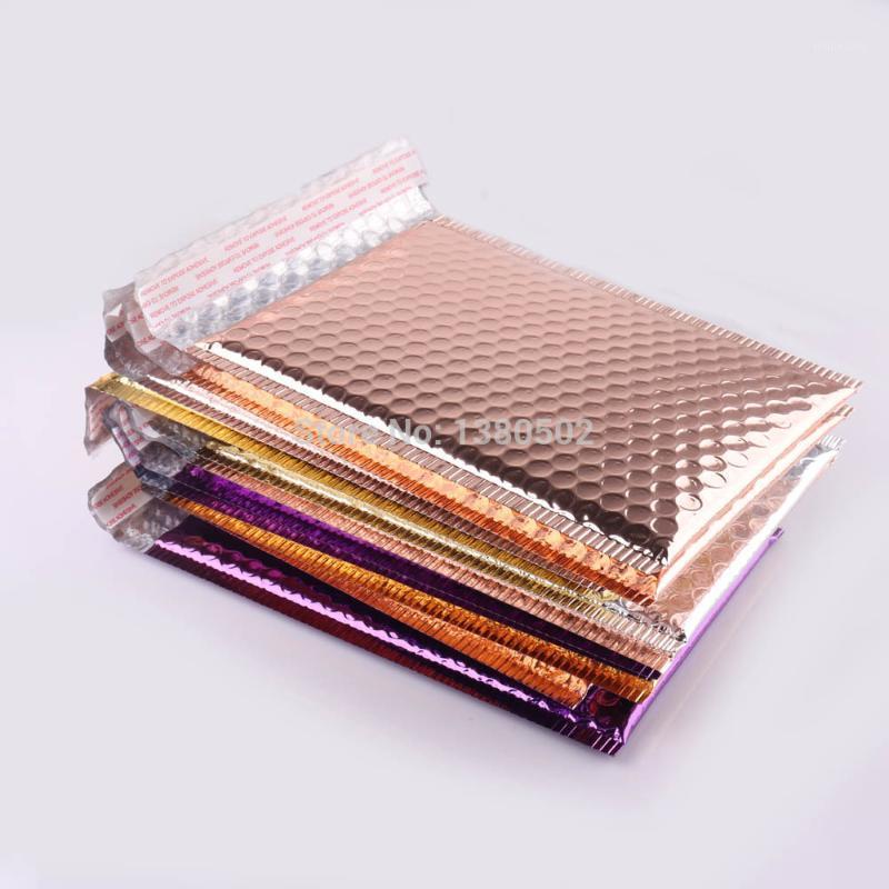 

5/10/25pcs 23*18cm Aluminum coating water proof Durable Self Seal Shipping Padded Envelopes Poly Bubble Mailers gift bags1