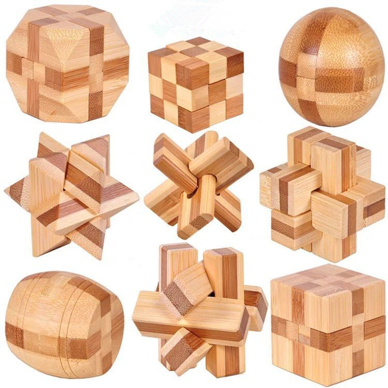 

Cube Magic Ball Brain Teaser Intellectual Assembling Toy For Kids Gift Wooden 3D Puzzle Games Kong Ming Luban Lock Activity Toys